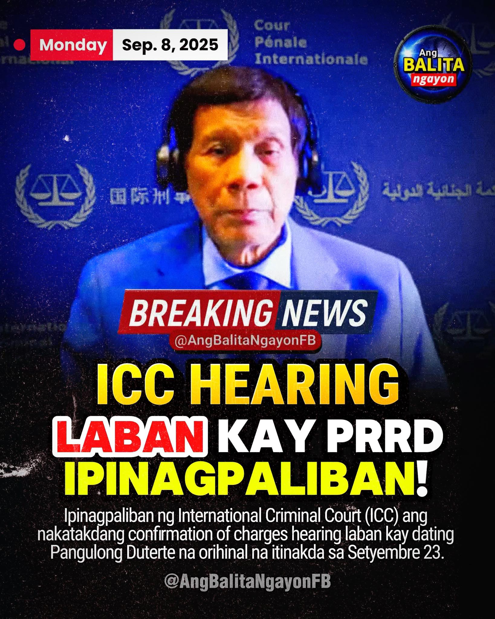 BREAKING: ICC IPINAGPALIBAN ANG... - Ang Balita Ngayon | Facebook
