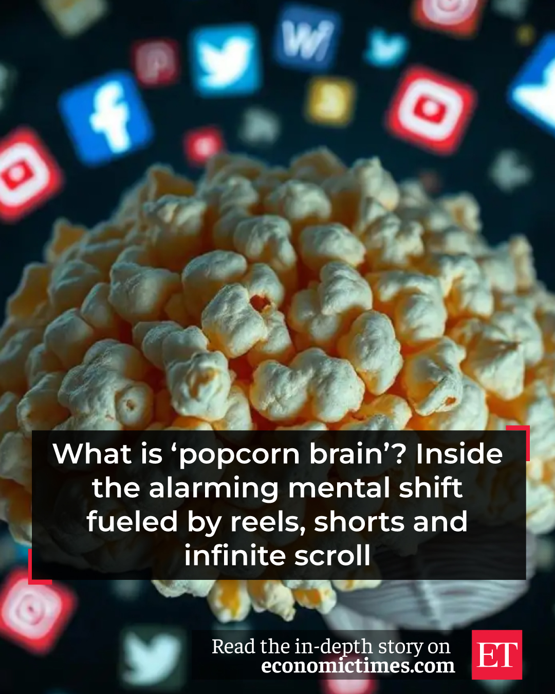 📱🧠 Ever heard of “popcorn brain”? 🍿... - The Economic Times | Facebook