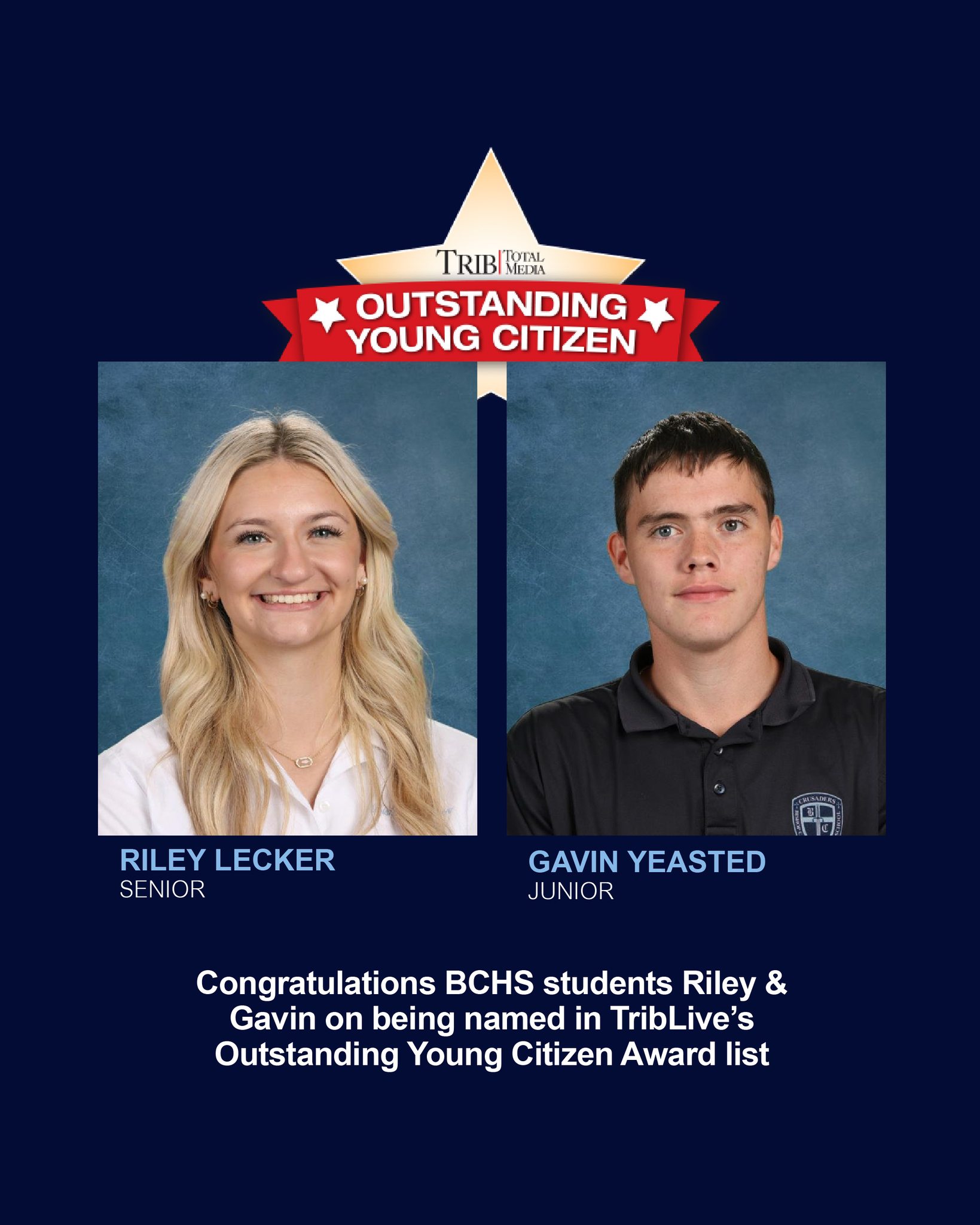 Bishop - Congratulations to senior Riley Lecker and junior Gavin ...