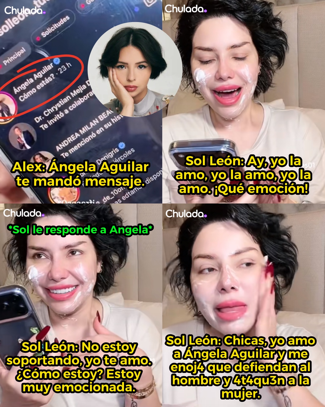 Chulada MX - ÁNGELA AGUILAR LE ESCRIBE A SOL LEÓN POR... | Facebook