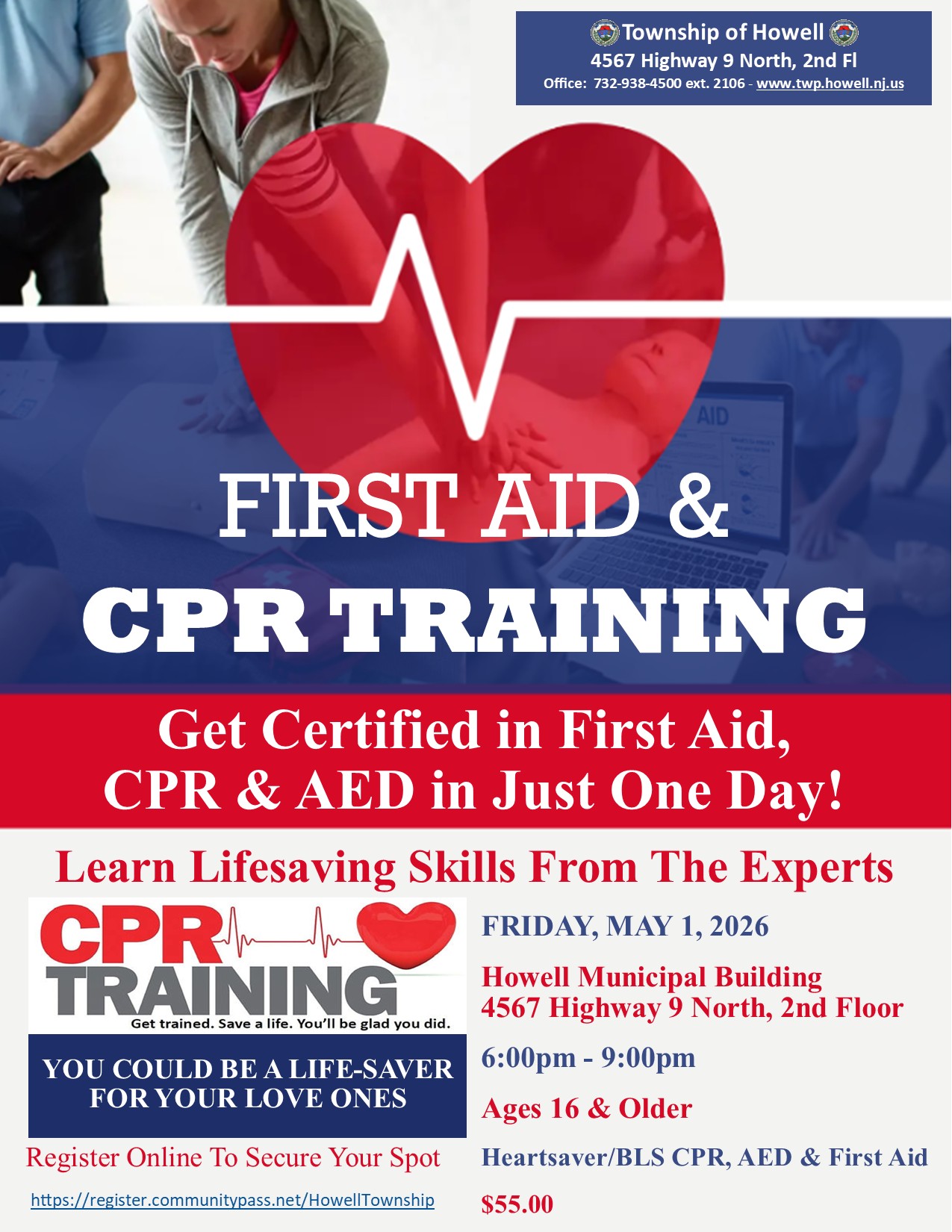 Howell Township - 🚑 ️ First Aid & CPR Training! Get... | Facebook