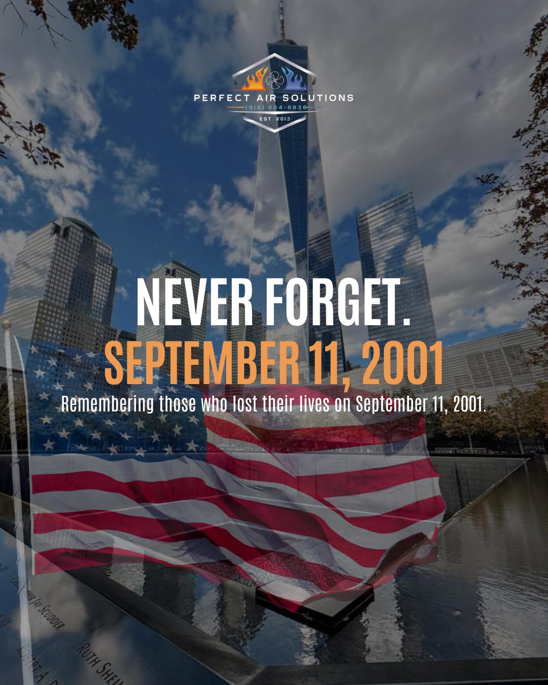 Perfect - Today, we pause to honor the lives lost on September 11, 2001 ...