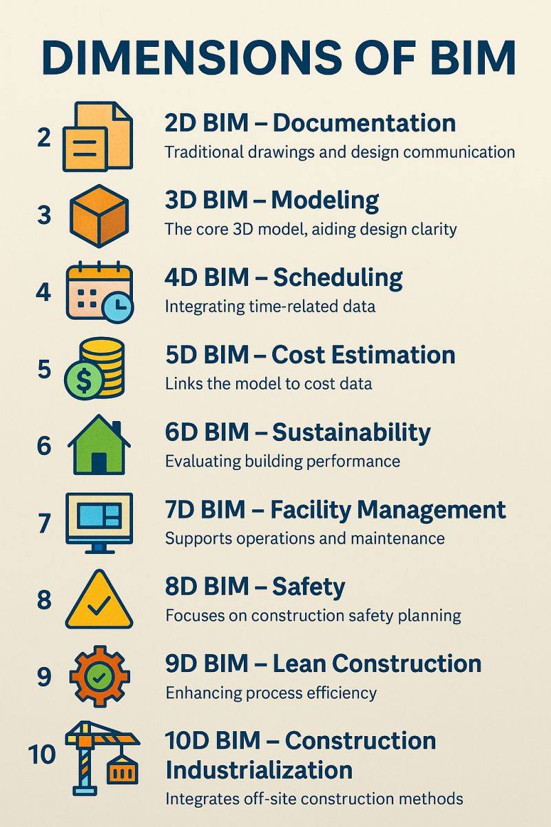 Kayan Academy - 🚀 Understanding BIM Dimensions | هل BIM... | Facebook
