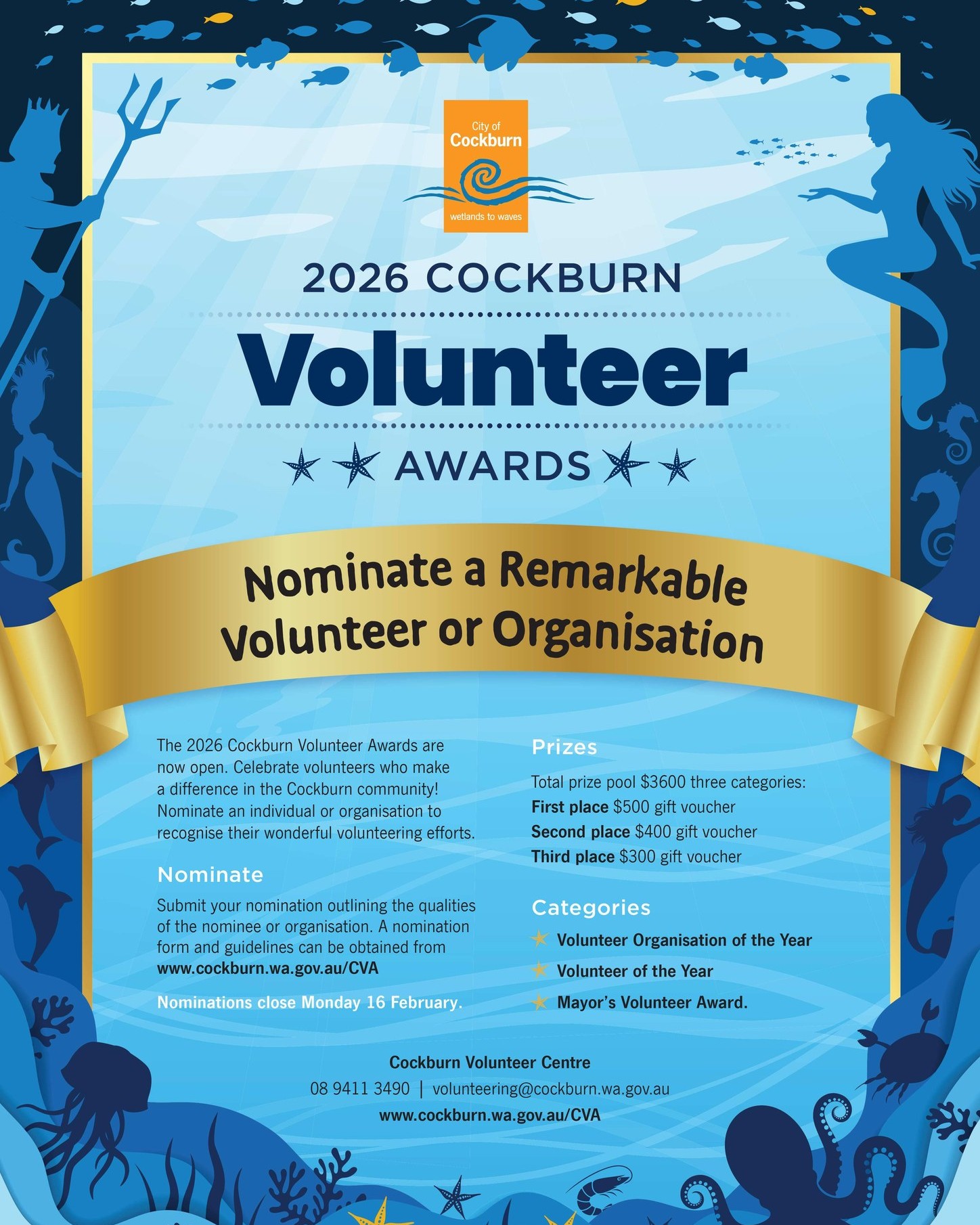Bibra - Nominations for the 2026 Cockburn Volunteer Awards are now open ...