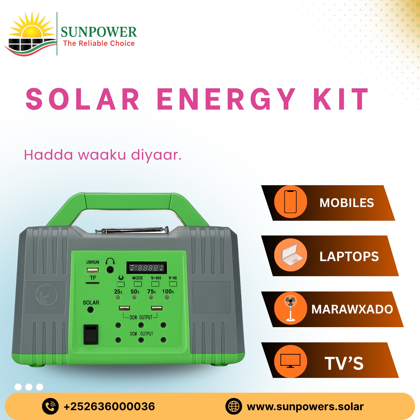 SunPower 'The Renewable Energy Service Provider' | Hargeisa