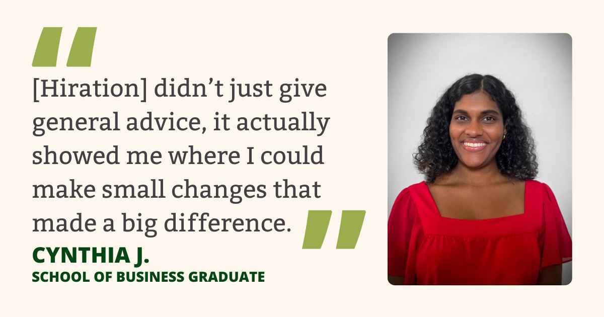 Cynthia used Hiration’s Resume to... - Rasmussen University | Facebook