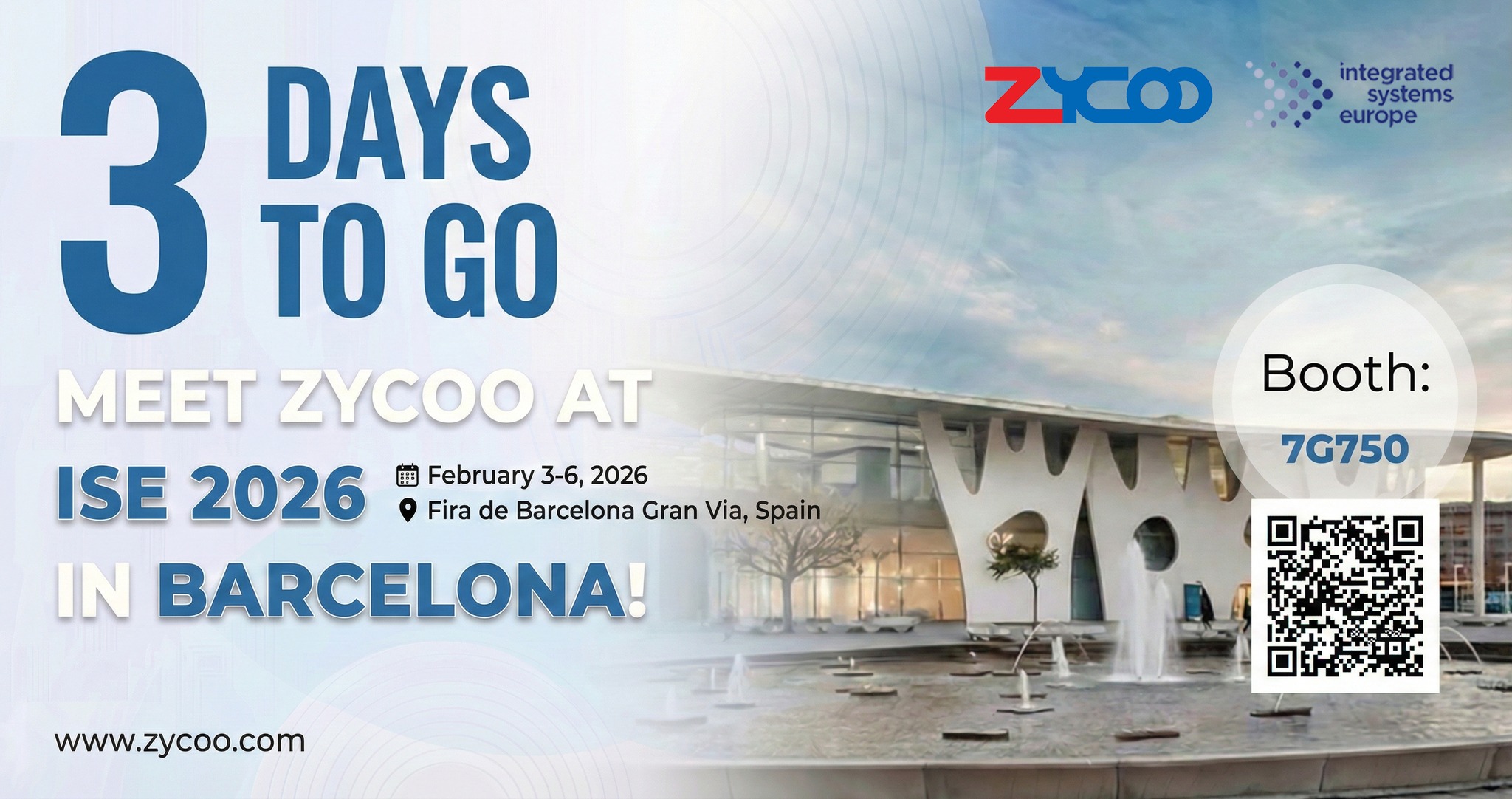 Zycoo - ⏳𝟥 𝘋𝘢𝘺𝘴 𝘵𝘰 𝘎𝘰 — Meet ZYCOO at #ISE 2026 in... | Facebook
