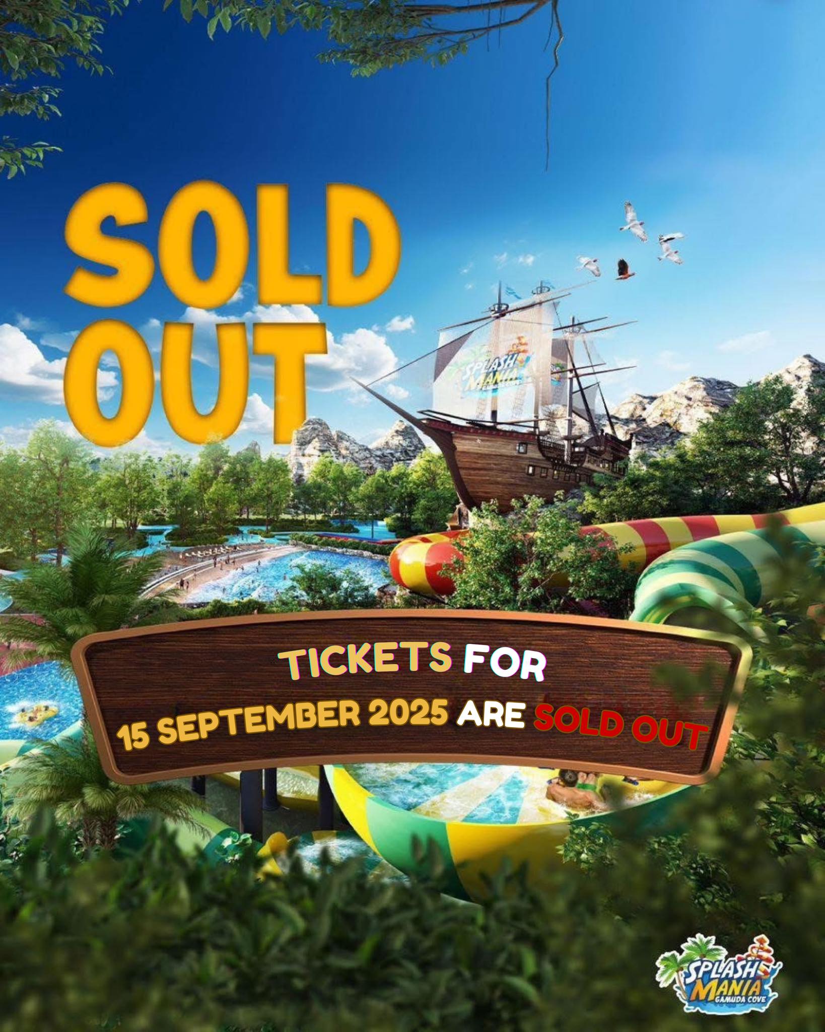 SplashMania - 🚨 ATTENTION 🚨 Tickets for 15 September 2025 have SOLD OUT ...