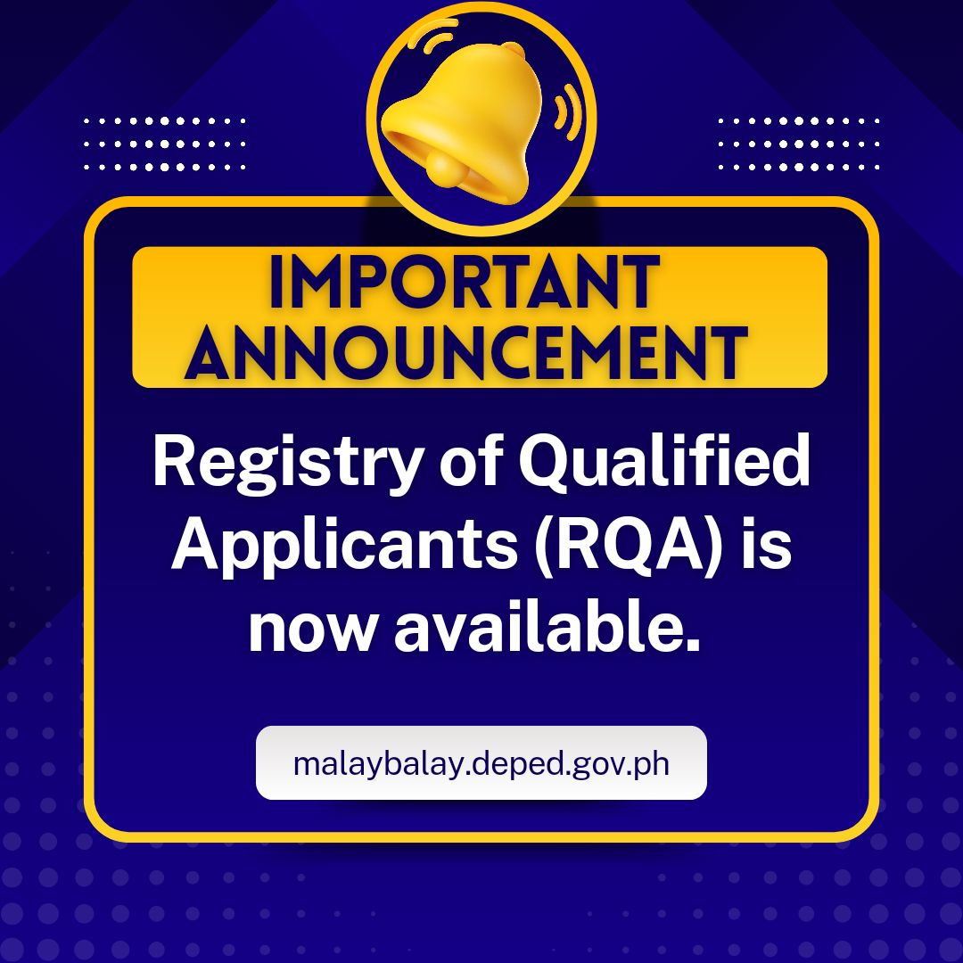 DepEd - 𝗜𝗠𝗣𝗢𝗥𝗧𝗔𝗡𝗧 𝗔𝗡𝗡𝗢𝗨𝗡𝗖𝗘𝗠𝗘𝗡𝗧!!! RQA Now Available for All Elem/JHS ...