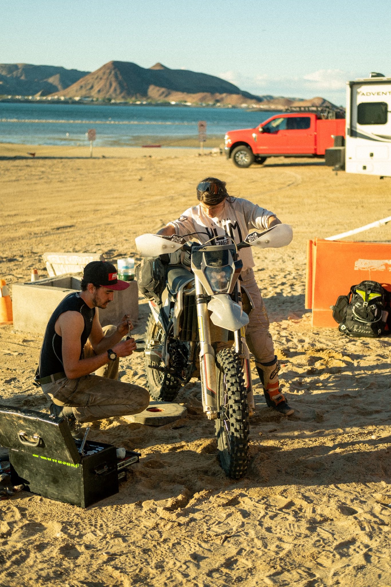 Megan - Here we are diagnosing the problem out in the sand 😂. | Facebook