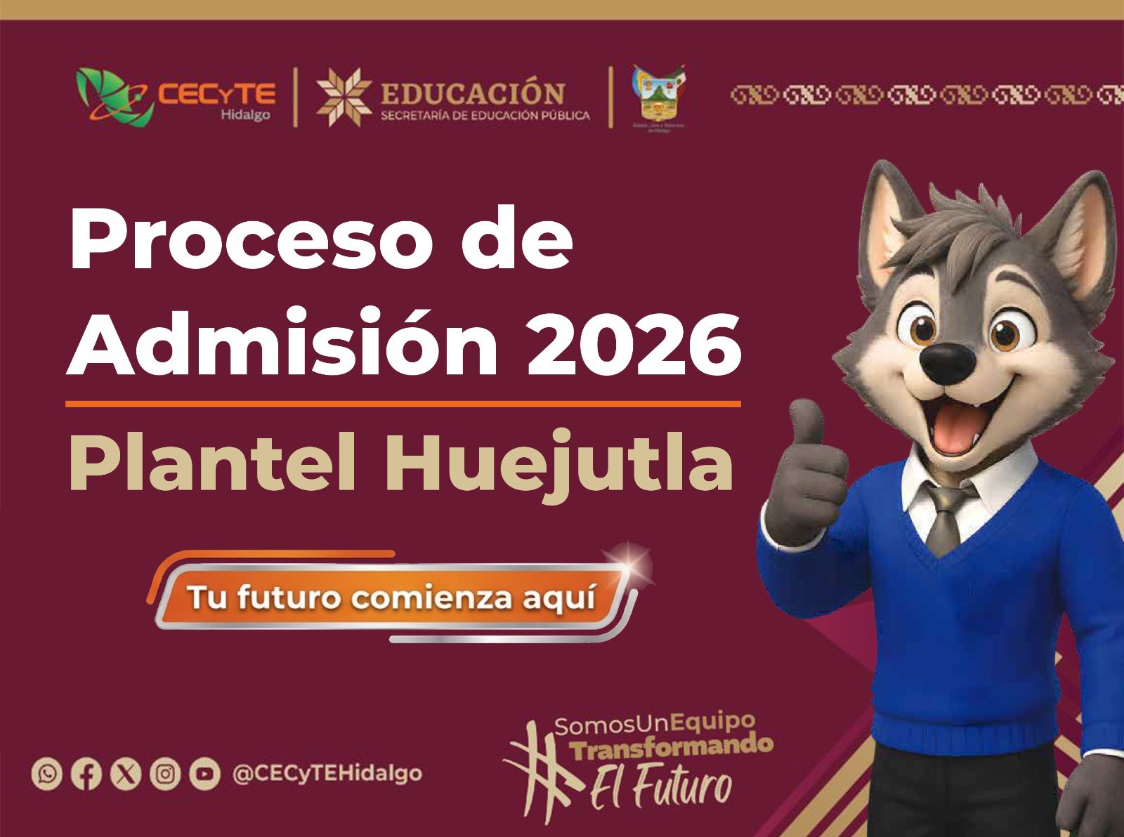 💡PROCESO DE ADMISIÓN 2026 Lee... - Cecyte Huejutla Hidalgo | Facebook