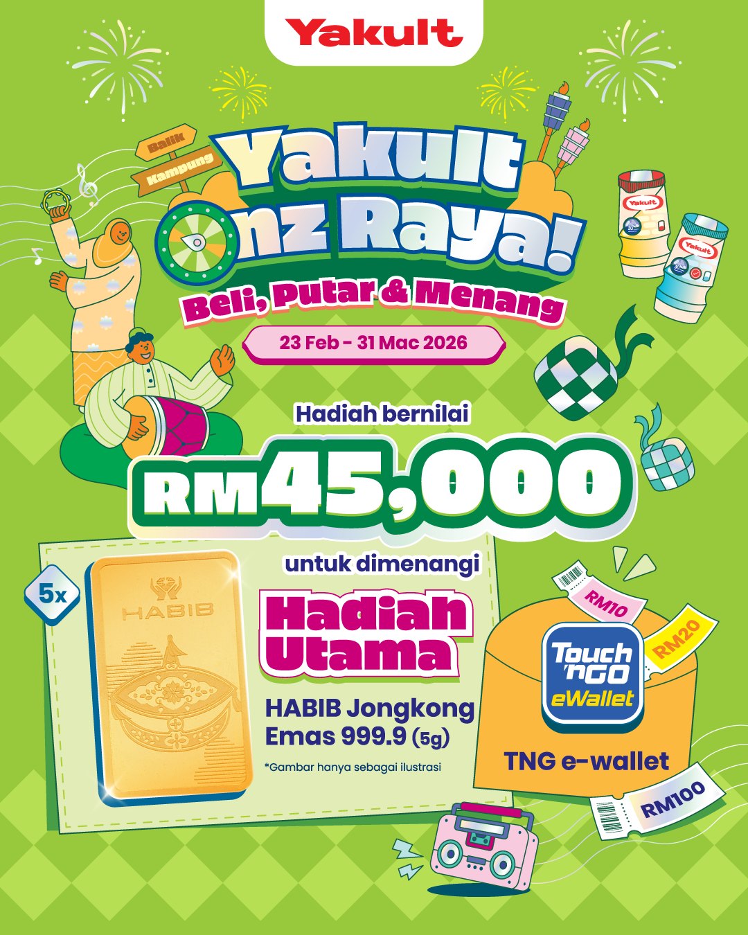 Yakult Malaysia - Kempen Yakult Onz Raya kini bermula ... | Facebook
