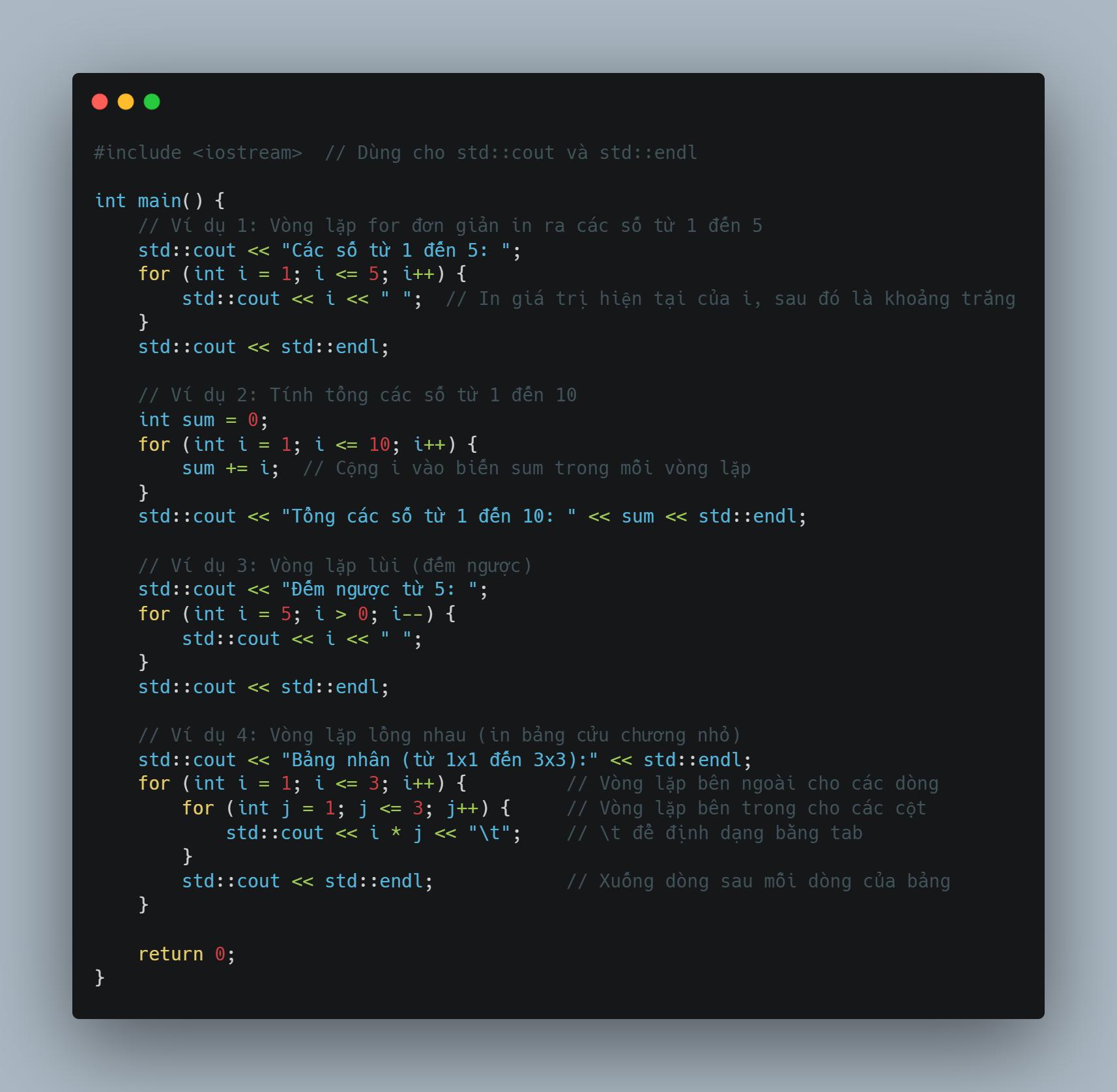 Khi nào giỏi lập trình thì đổi tên 🫢 | # **C++ For Loop - Vòng lặp For ...