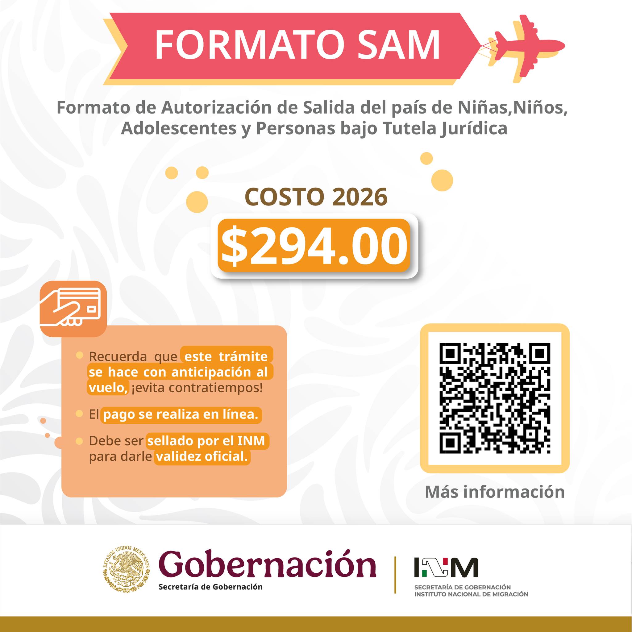 Instituto - 🛂 Trámite de #FormatoSAM2026 Informamos que el costo de ...