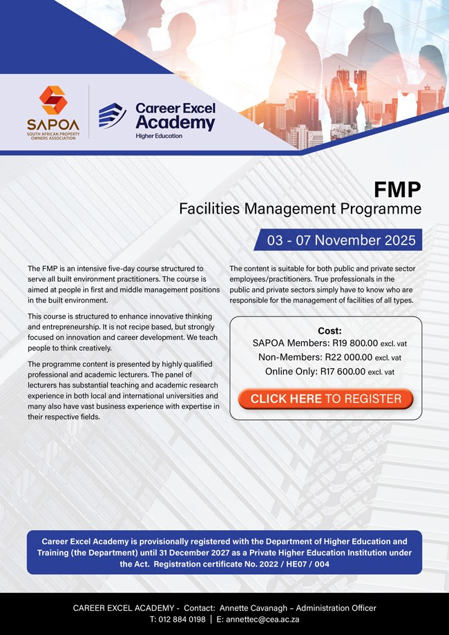 SAPOA - Register for the Facilities Management Programme (FMP) Level up ...
