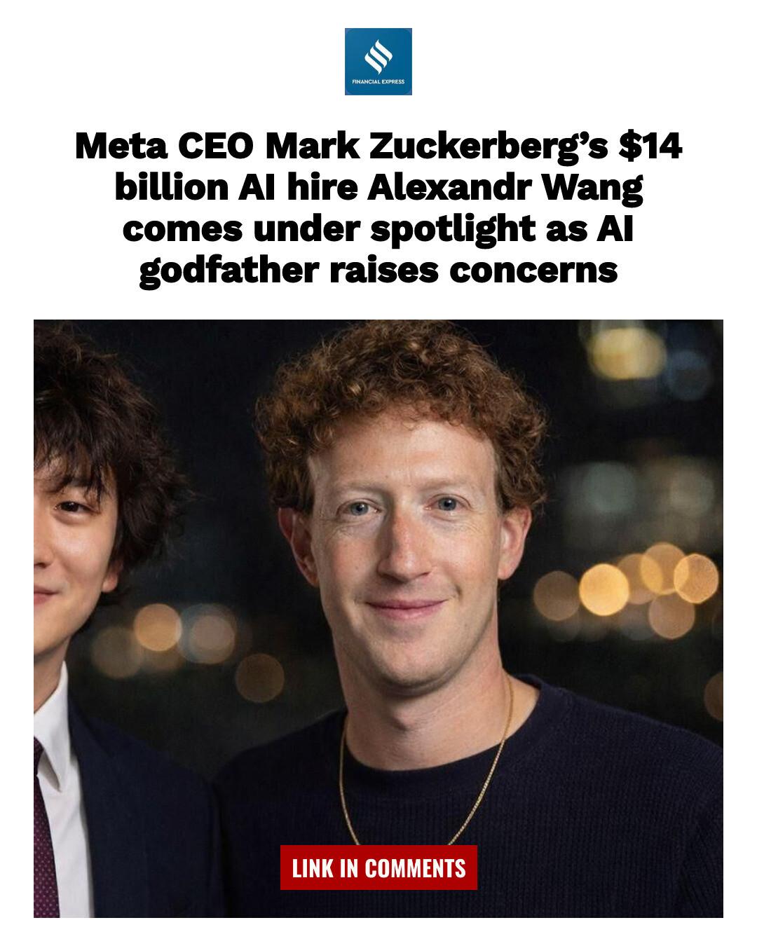The Financial - Meta CEO Mark Zuckerberg’s $14 billion AI hire ...