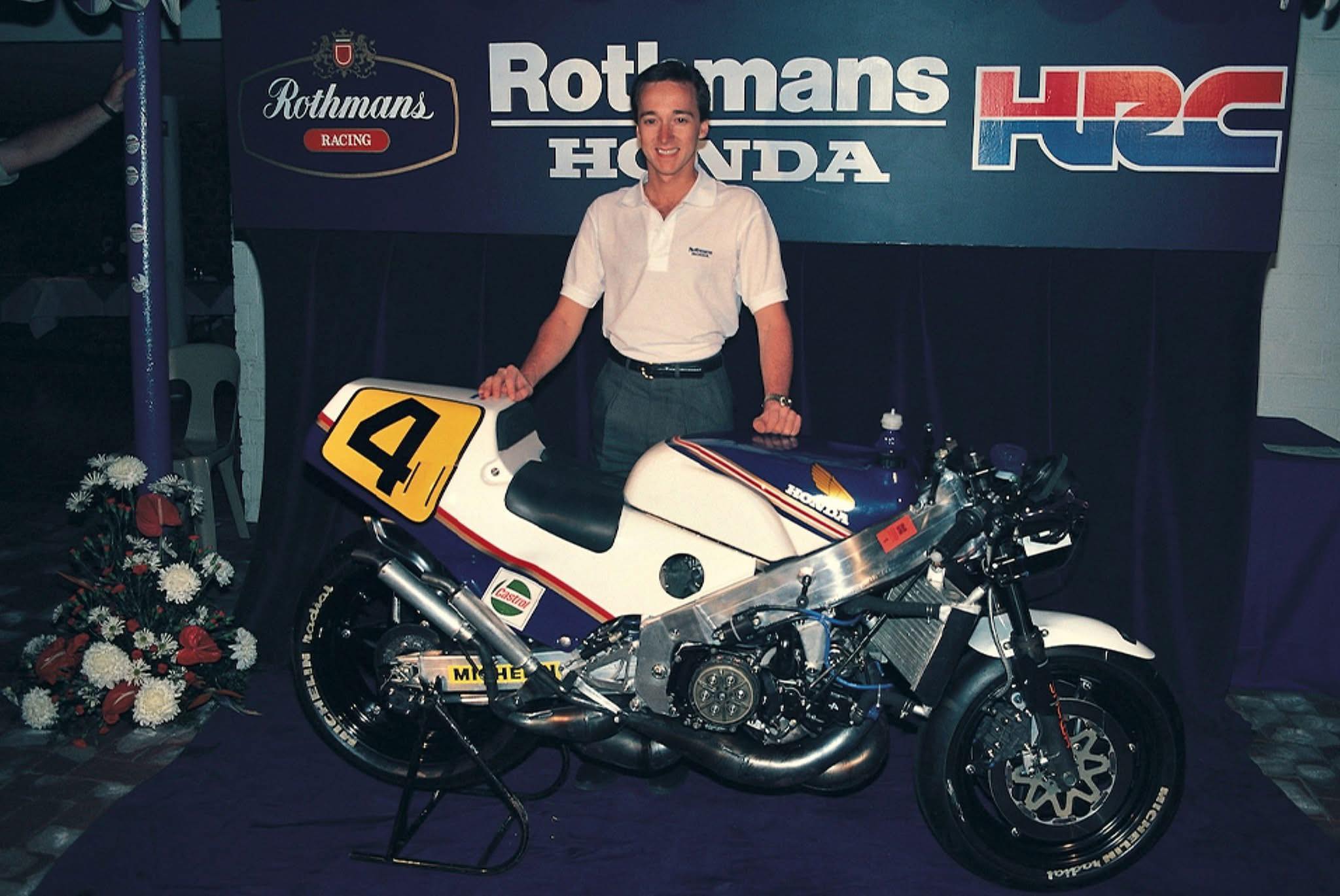 Freddie Spencer and his iconic Honda Grand Prix bike