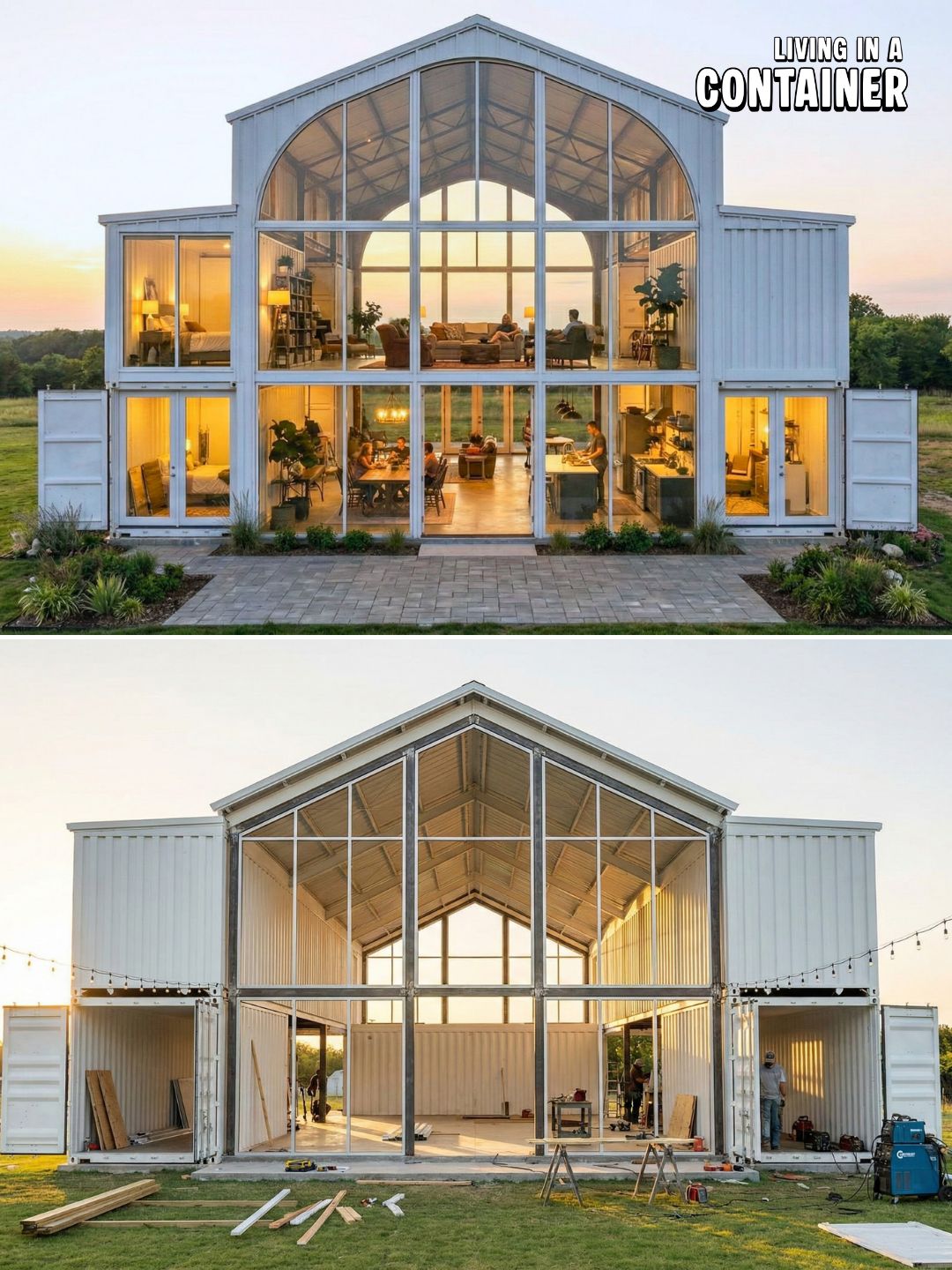 Living - They built a GLASS CASTLE out of shipping containers! This isn ...