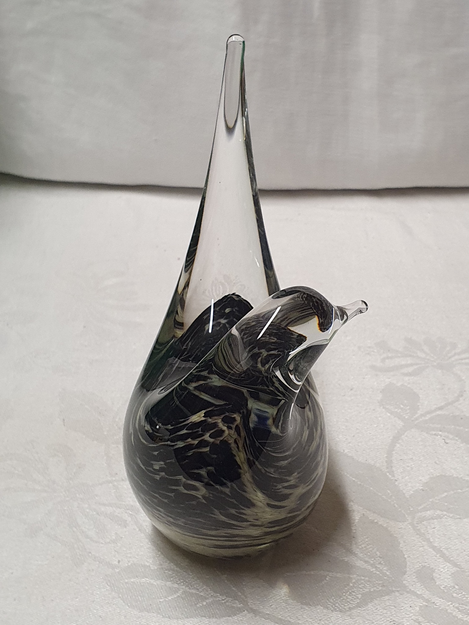 1970 Art Glass Bird FM Konstglas of Ronneby Sweden.. $95. 17 cm x