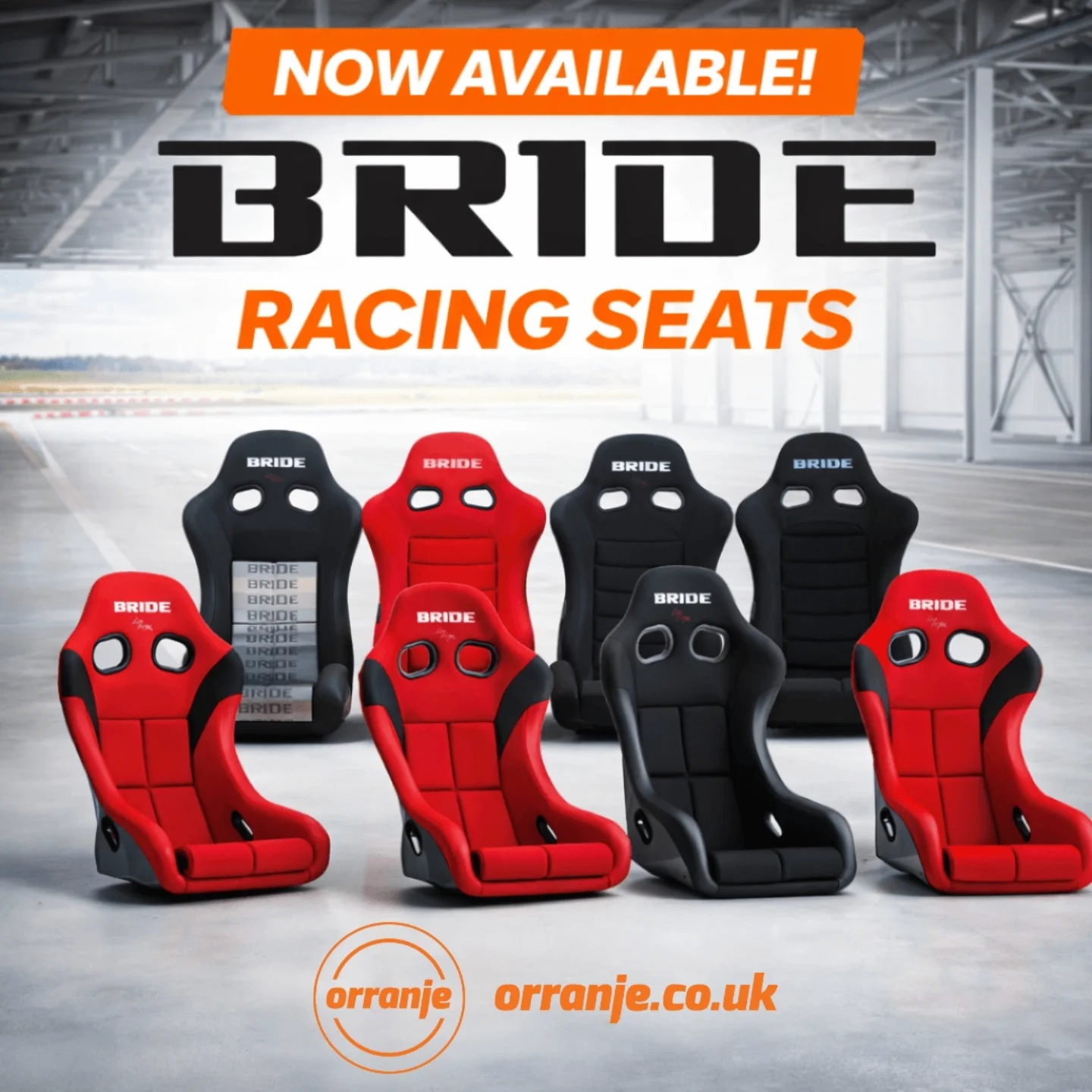 Orranje - NOW AVAILABLE! 🏁 We're excited to announce that BRIDE racing ...