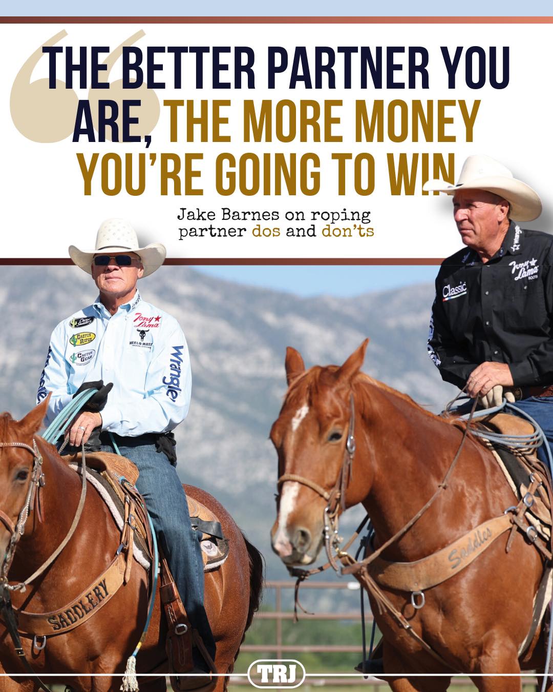 “A lot of people ask me... - The Team Roping Journal Magazine | Facebook