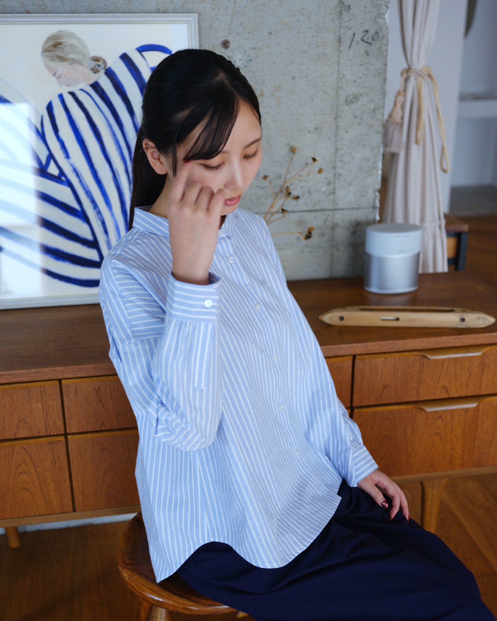 育つ生地」 遠州織物 | HUIS 2025 autumn/winter lookbook tops： U102 