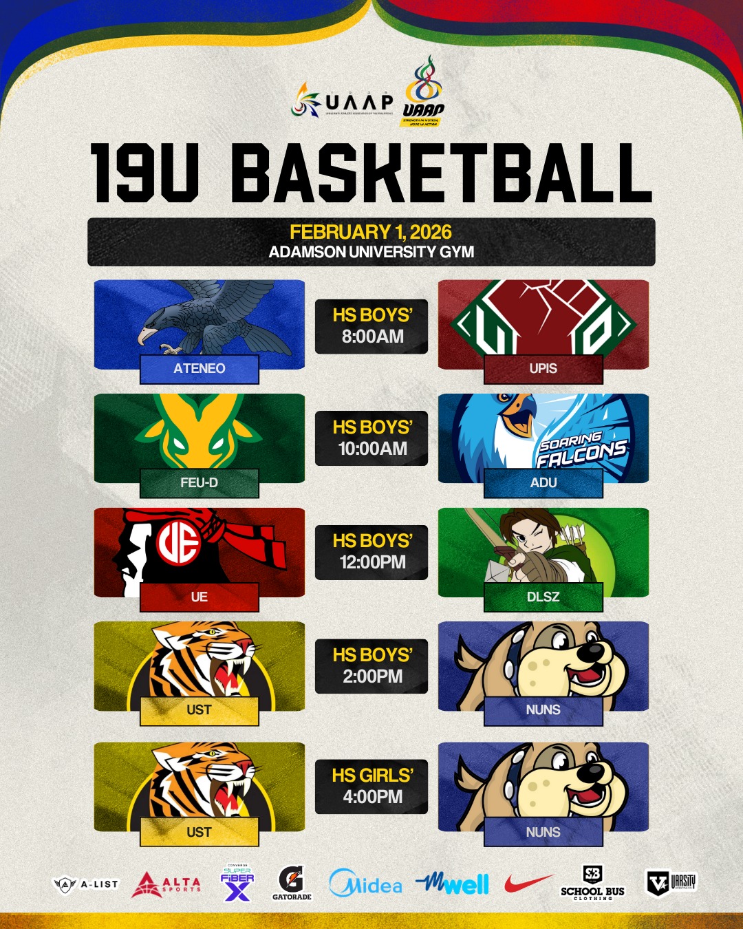 The UAAP - CHANGE OF VENUE UPDATE! Please be advised of... | Facebook
