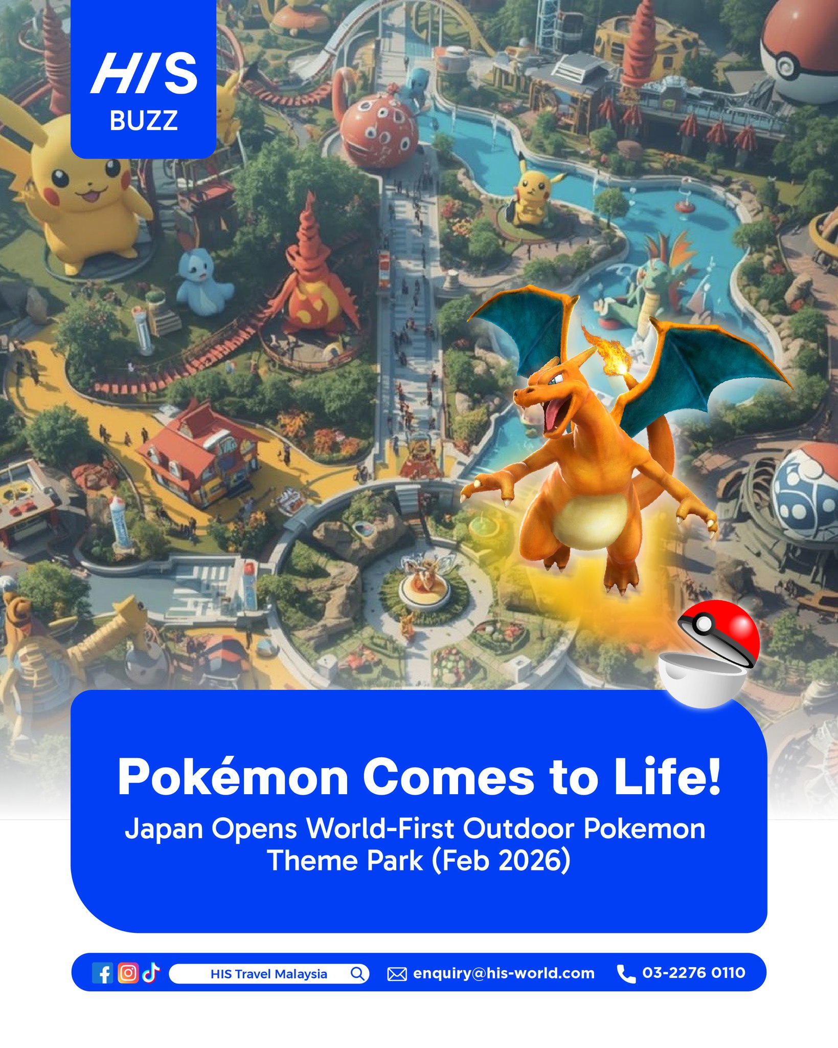 HIS - The world's first permanent Pokémon theme park, PokéPark KANTO ...
