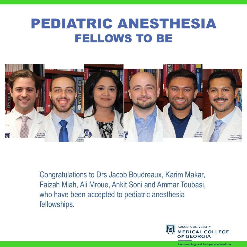 Anesthesiology - Congratulations to Drs Boudreaux, Makar, Miah, Mroue ...