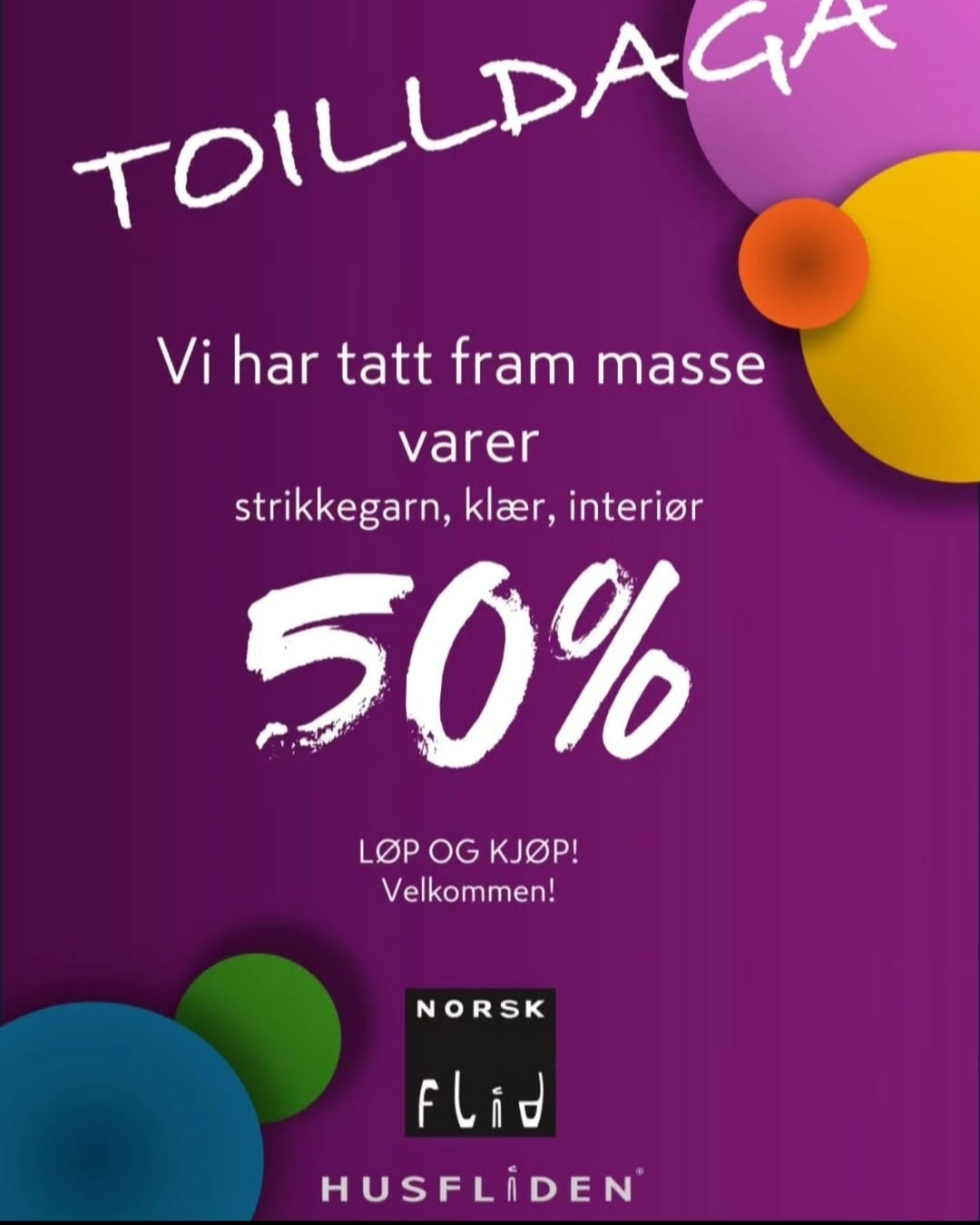 TOILLDAGA🤩 Fortsatt... - Norsk Flid Husfliden Steinkjer | Facebook