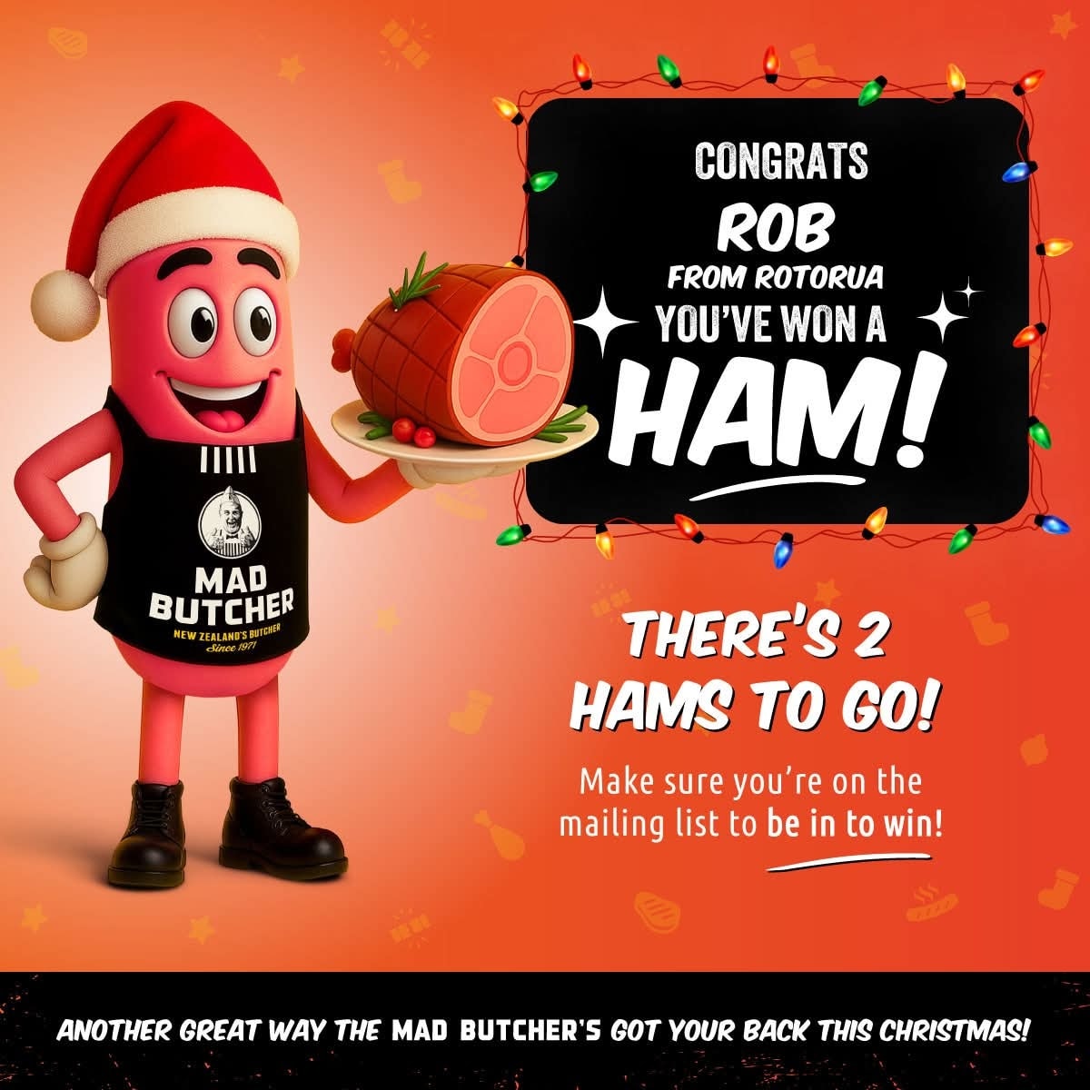 Mad - 🎄👍 Congratulations to our winner Rob!! 🎄👍 We hope this Ham helps ...