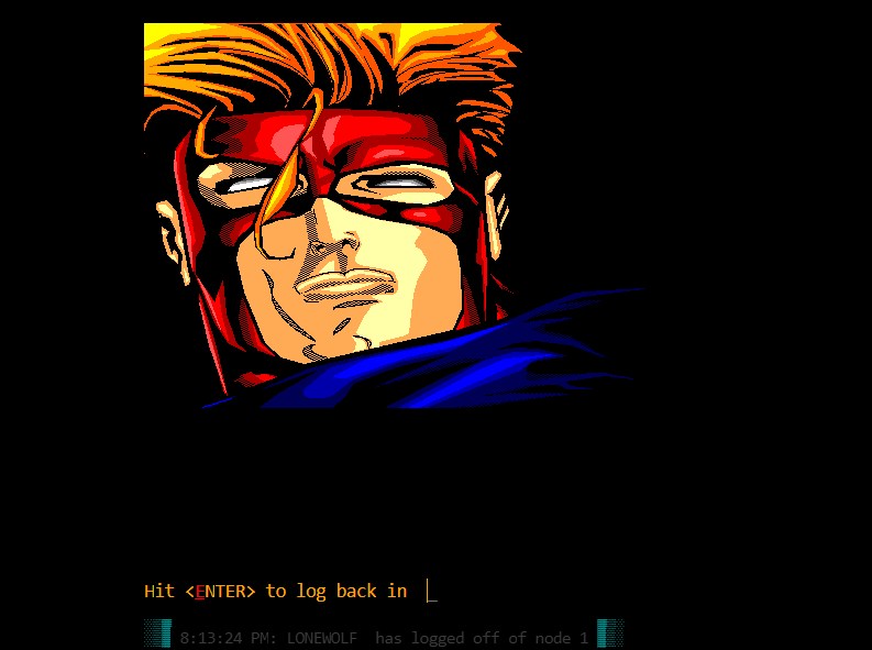 Fireside BBS software with custom ANSI terminal and multi-player games