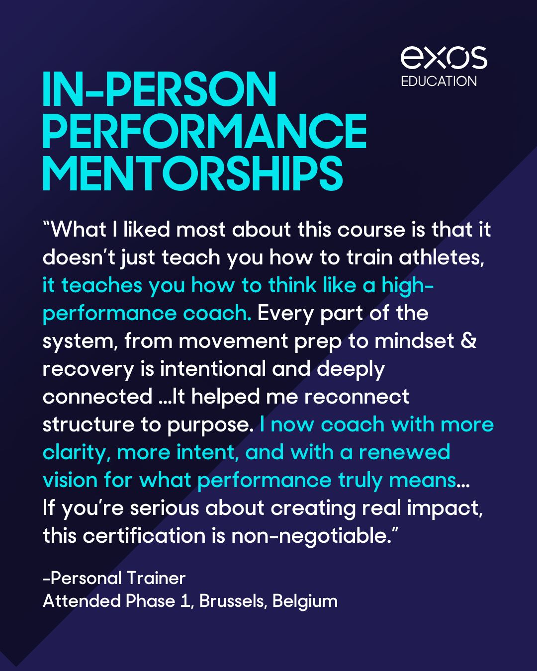 What if peak performance starts... - Exos Education Community | Facebook