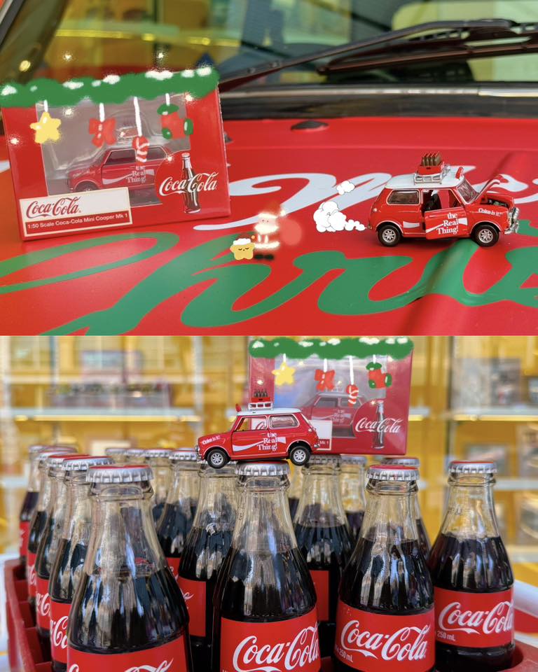 It's the ultimate “Tiny vs Real” moment 😆💛 The Coca-Cola Mini