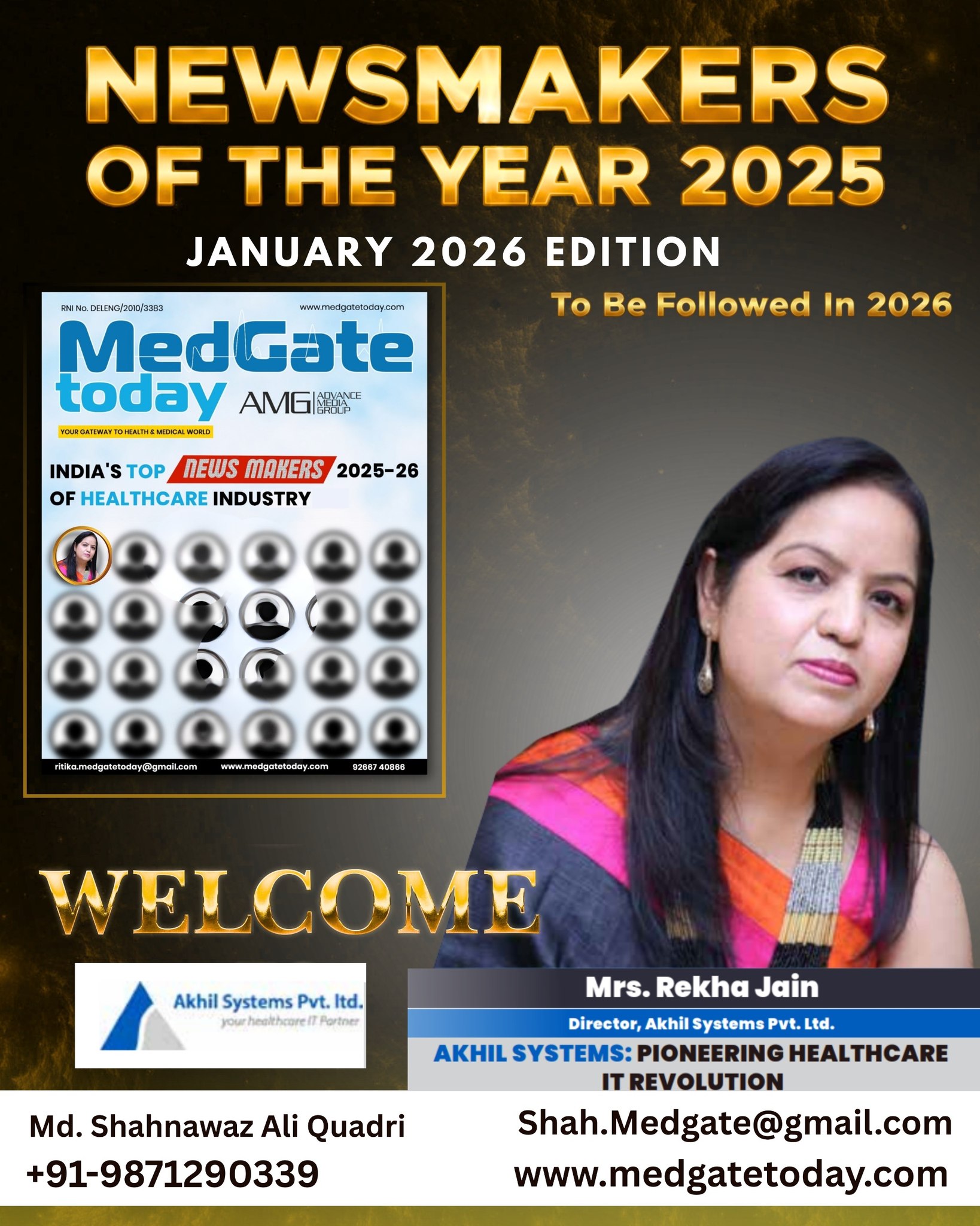 Medgate - We are pleased to welcome Mrs. Rekha Jain, Director, Akhil ...