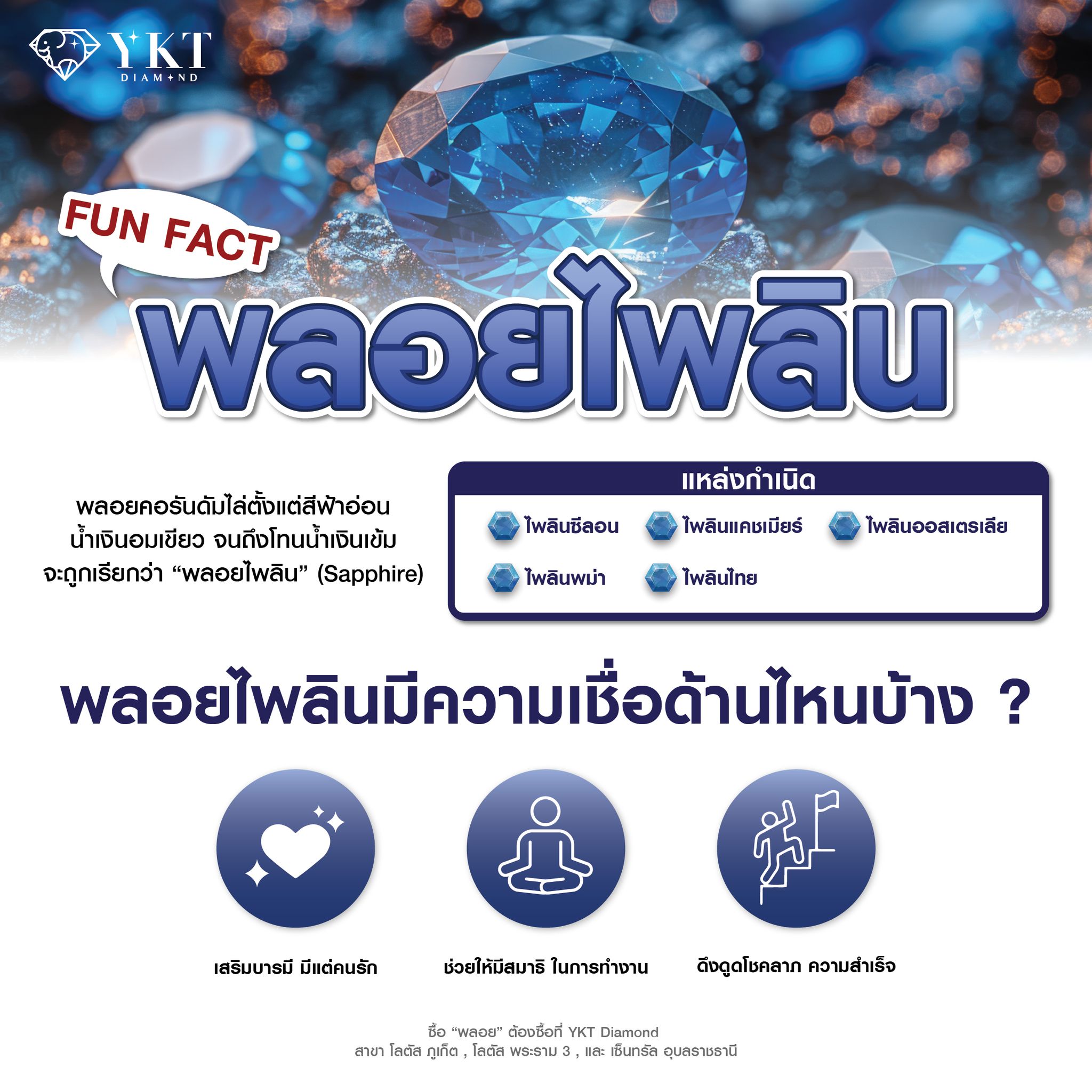 ห้างทองเยาวราชกรุงเทพ - 💍 FUN FACT พลอยไพลิน💍 ซื้อ “พลอย” ต้องที่ YKT ...