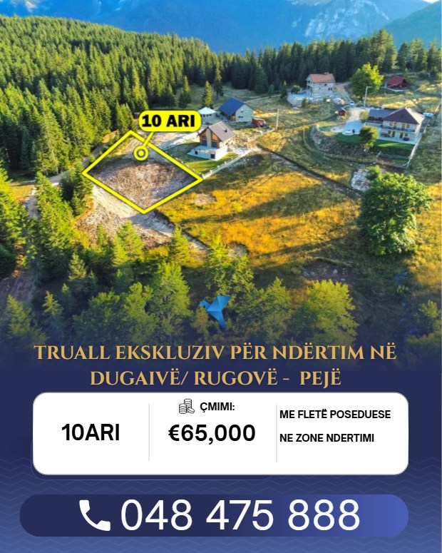 PEJA - 🏡 Truall në #SHITJE në zonë ndertimi– 10 Ari në Rugovë në ...