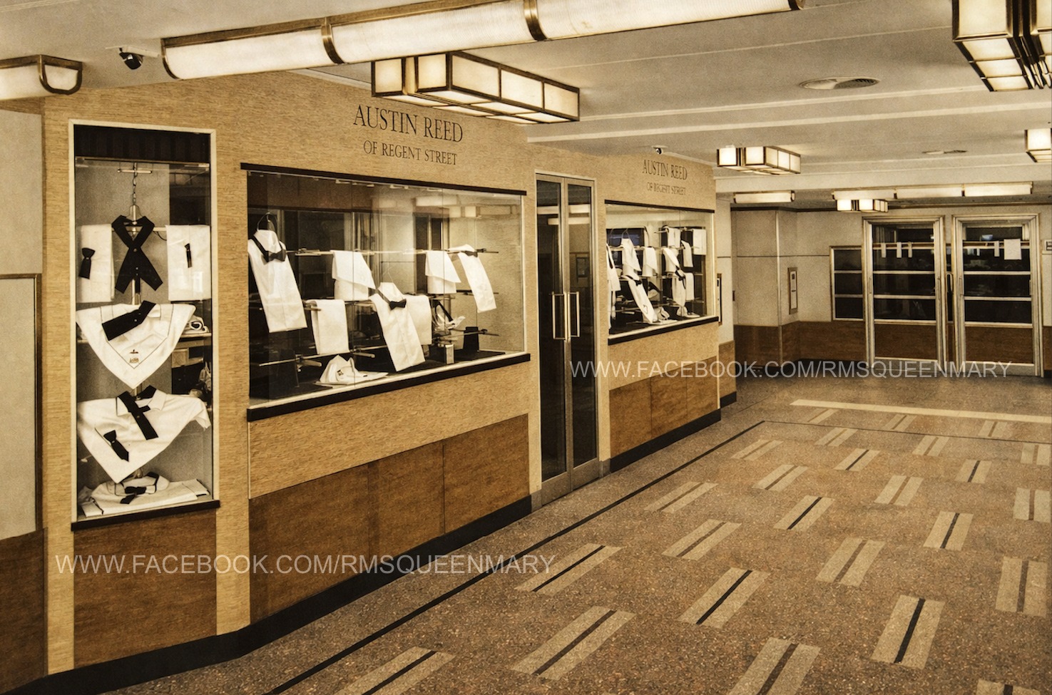 RMS - A colorized photo of the Queen Mary's second-class Austin Reed ...