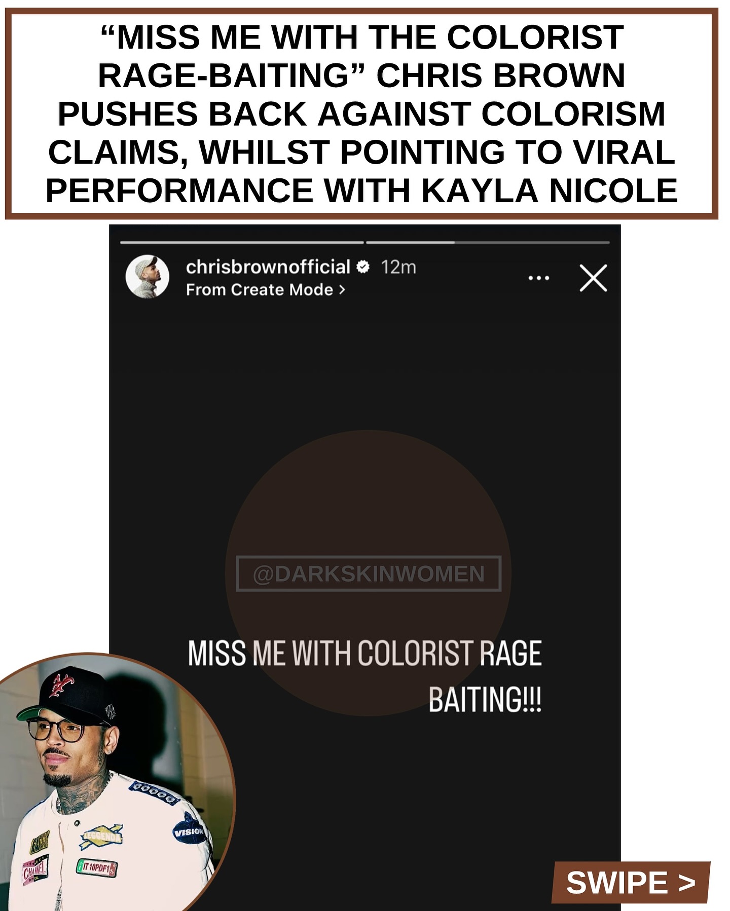 Dark Skin Women - Chris Brown has long faced accusations... | Facebook