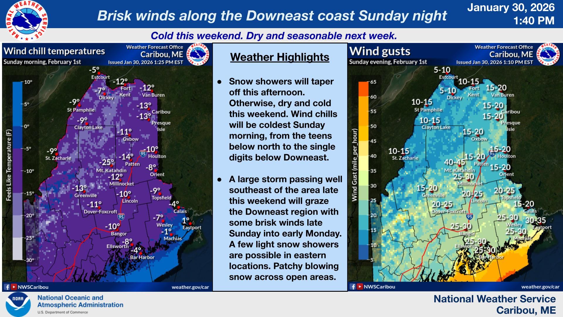 US - Good Friday afternoon, Snow showers will taper off this afternoon ...