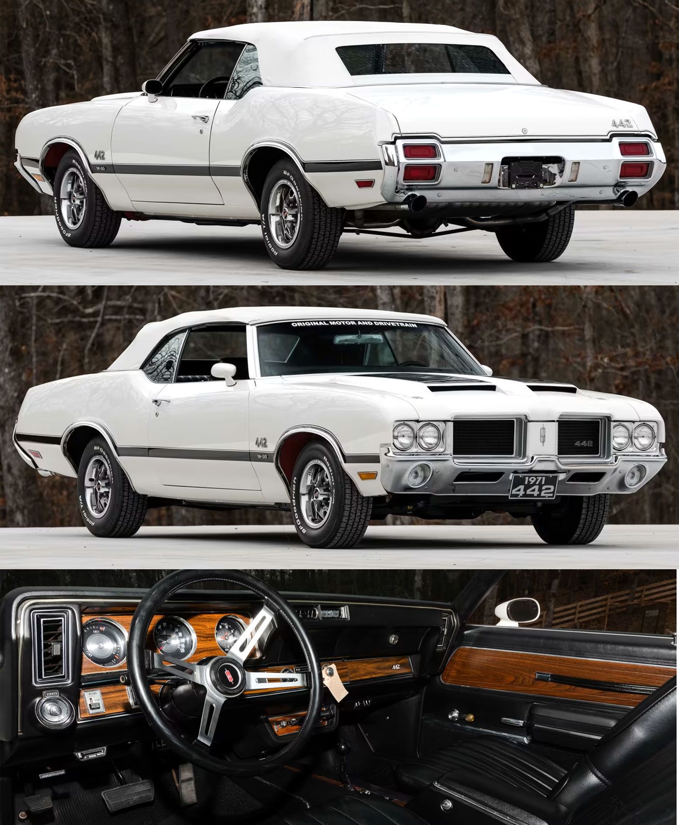 Amazing - 1971 Oldsmobile 442 W-30 Convertible Round front parking ...