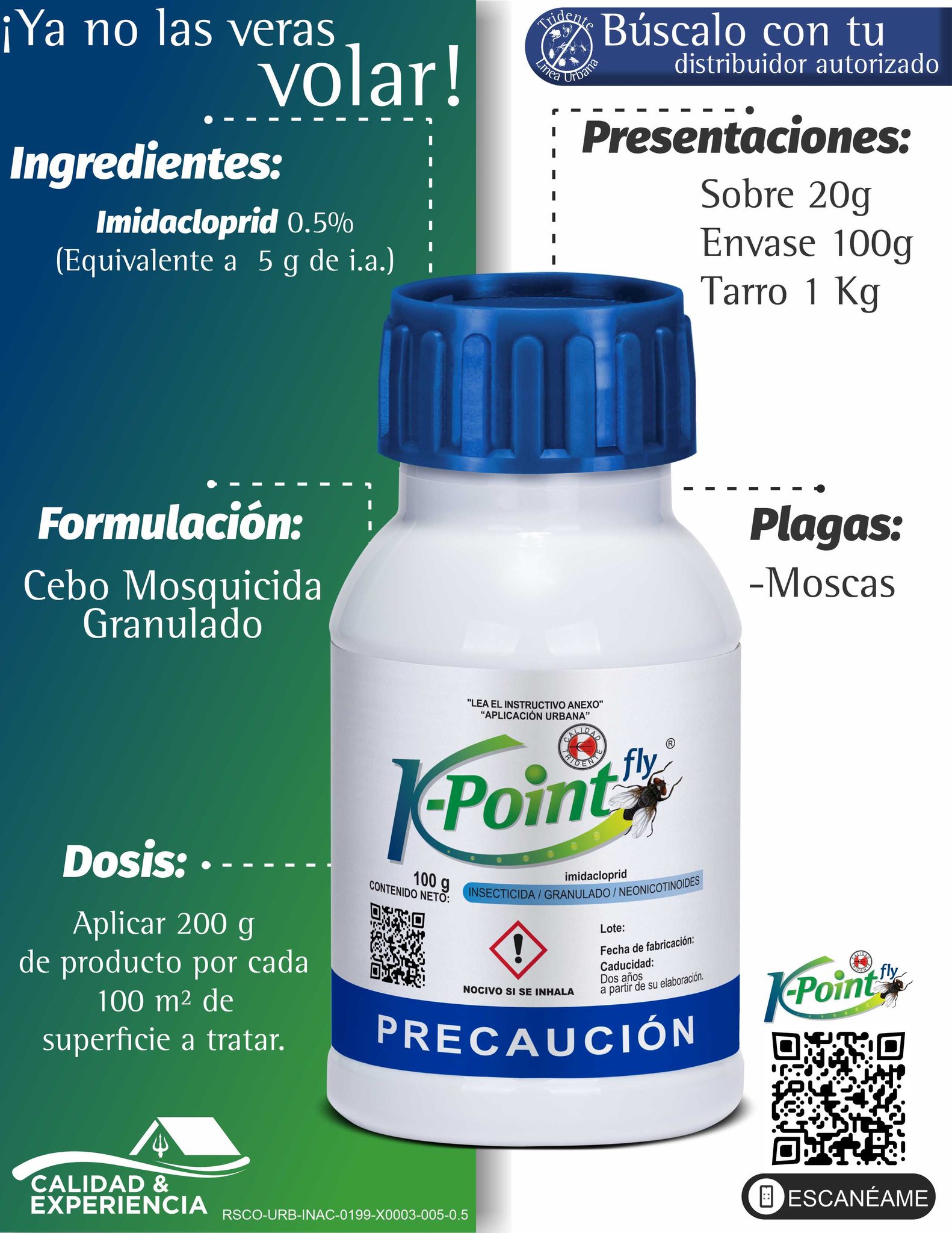 Tridente - ¡Conoce K Point Fly! 🪰 El cebo mosquicida ideal para el ...