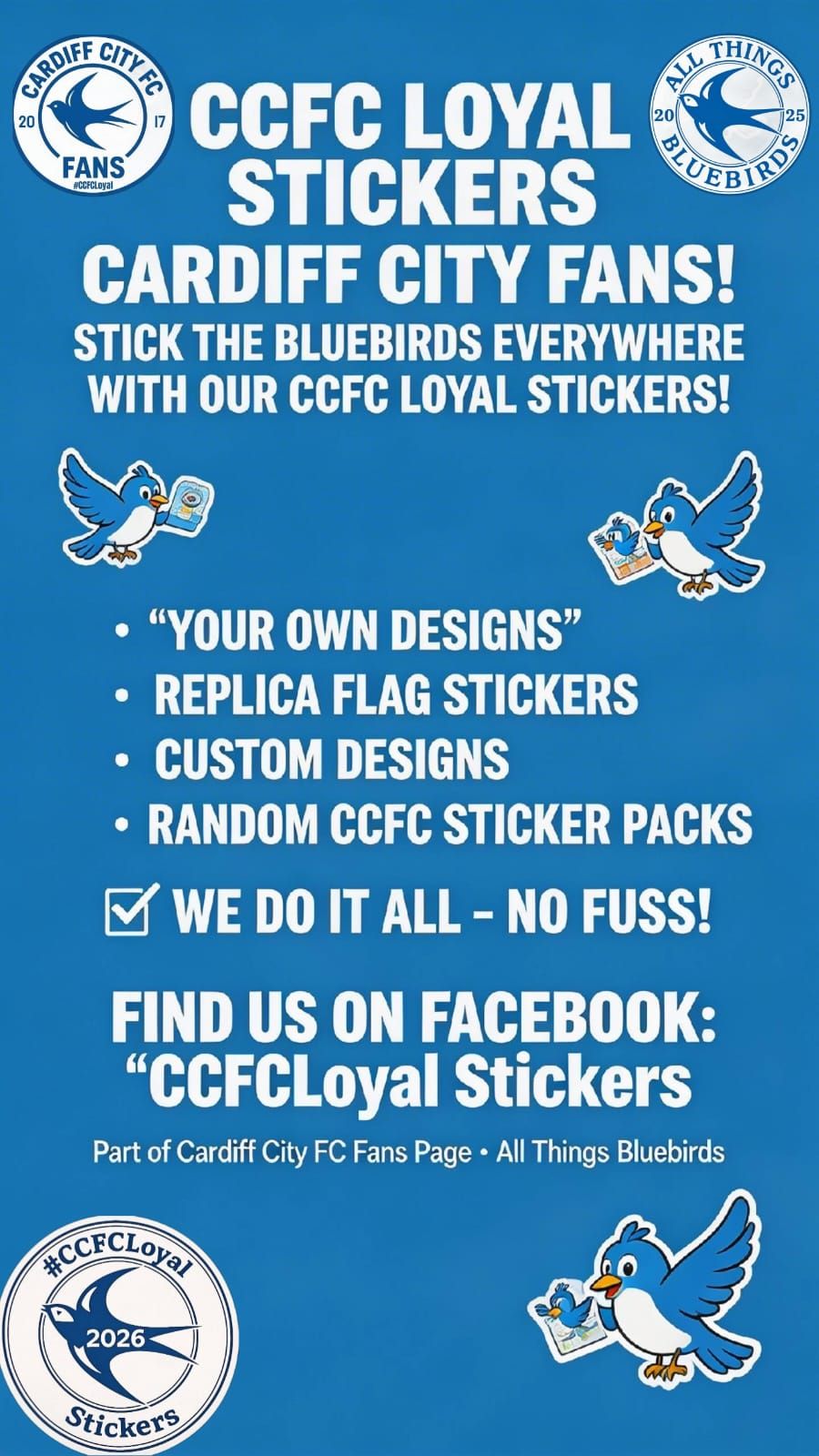 CCFCLoyal - BLUEBIRDS – GET STICKING! 🐦 CCFC Loyal Stickers are here to ...