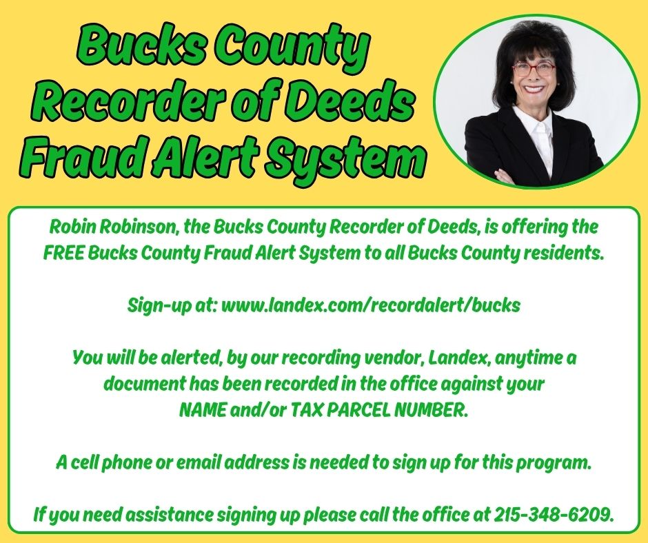 Robin Robinson Bucks County Recorder of Deeds | Doylestown PA