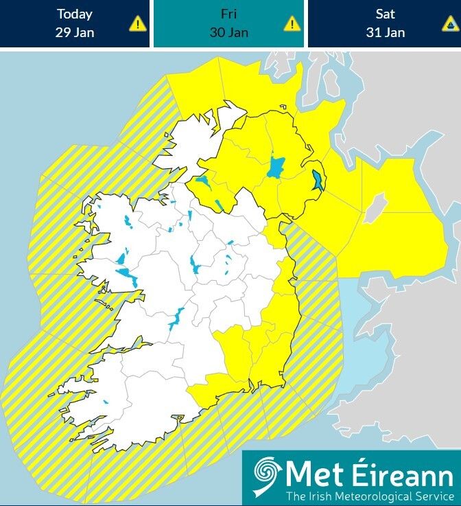Met - ⚠️ A new Yellow #RainfallWarning has been issued for eastern and ...
