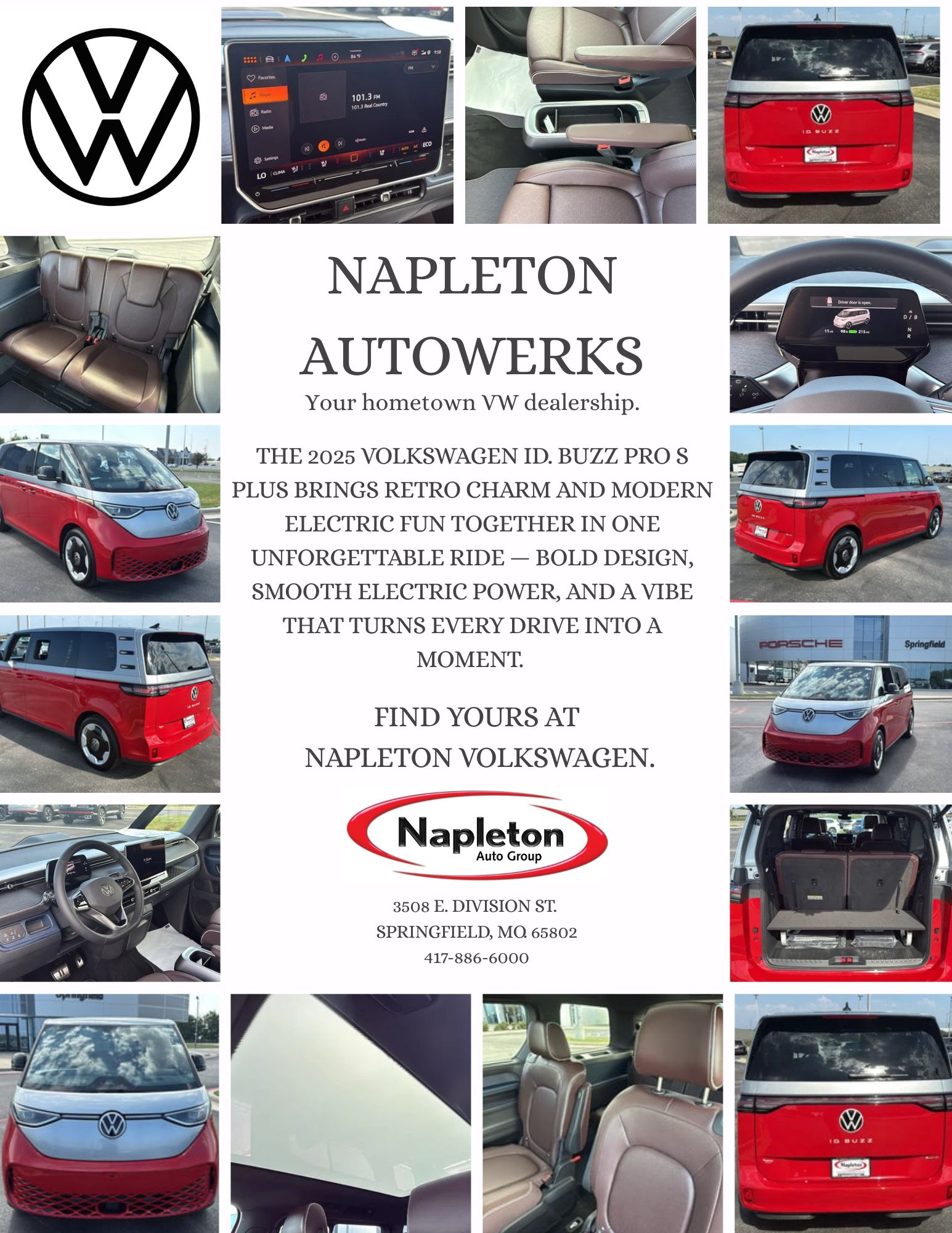 The 2025 Volkswagen ID. Buzz Pro... - Napleton VW Springfield | Facebook