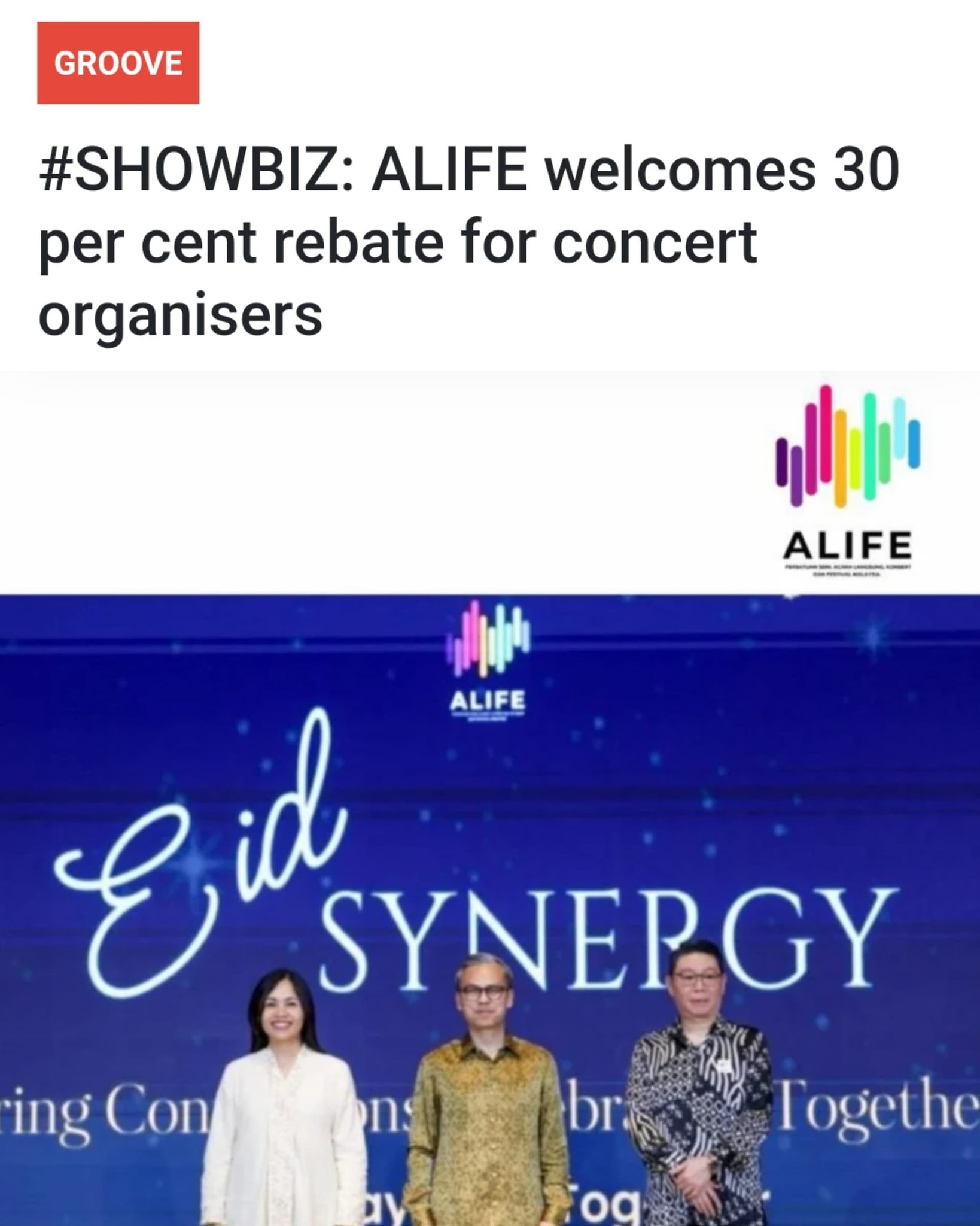 ALIFE - ALIFE welcomes the RM10 million annual grant and... | Facebook