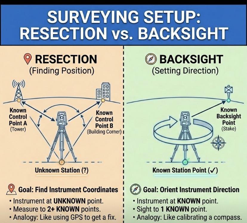 Survey - Backsight vs Resection | Facebook