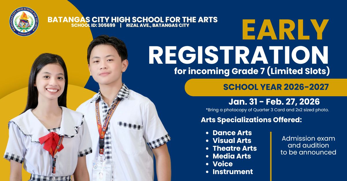 DepEd - 📢 EARLY REGISTRATION FOR INCOMING GRADE 7 📢 We are now ...