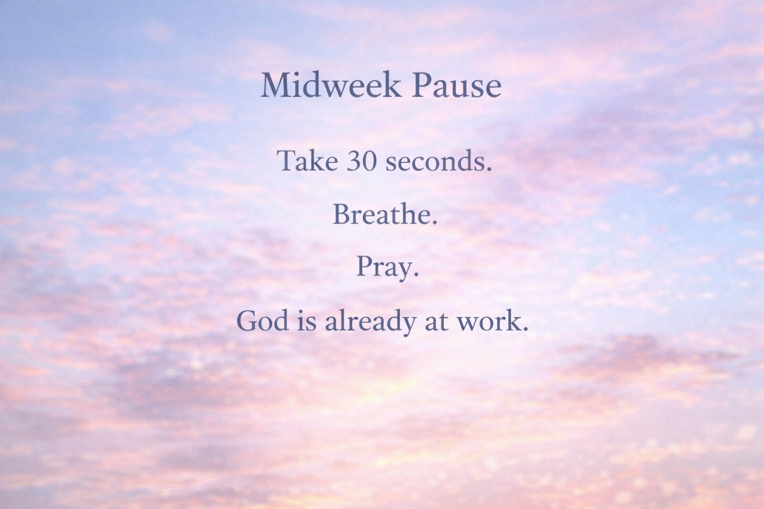 A calm interruption... - Calvary Life Family Worship Center | Facebook